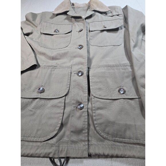 VTG 1960s LL Bean Women’s 10 Safari Field Jacket Script Logo Hunting Utility - Picture 2 of 16